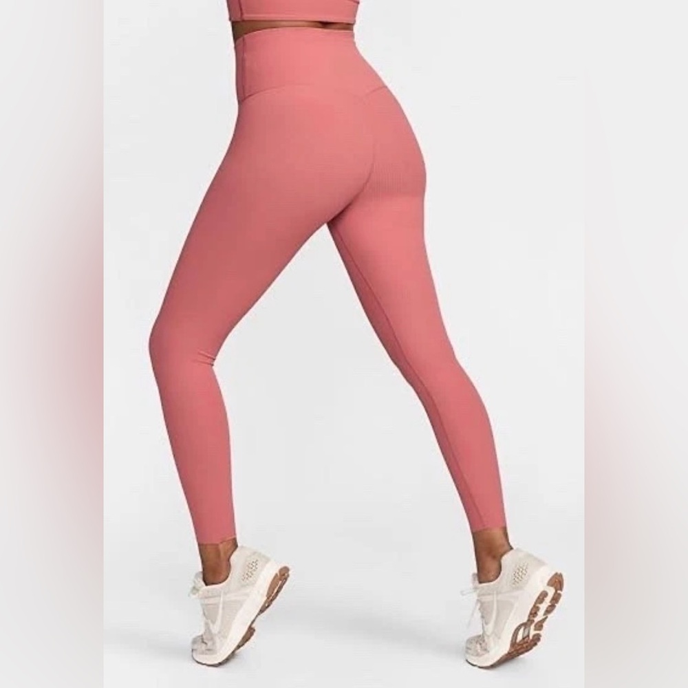NWT Nike Women's Zenvy Ribbed High-Waisted 7/8 Leggings~InfiniSoft~DriFit~S~$110